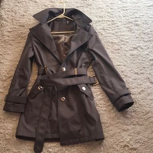 Chocolate Brown Calvin Klein Trench Coat